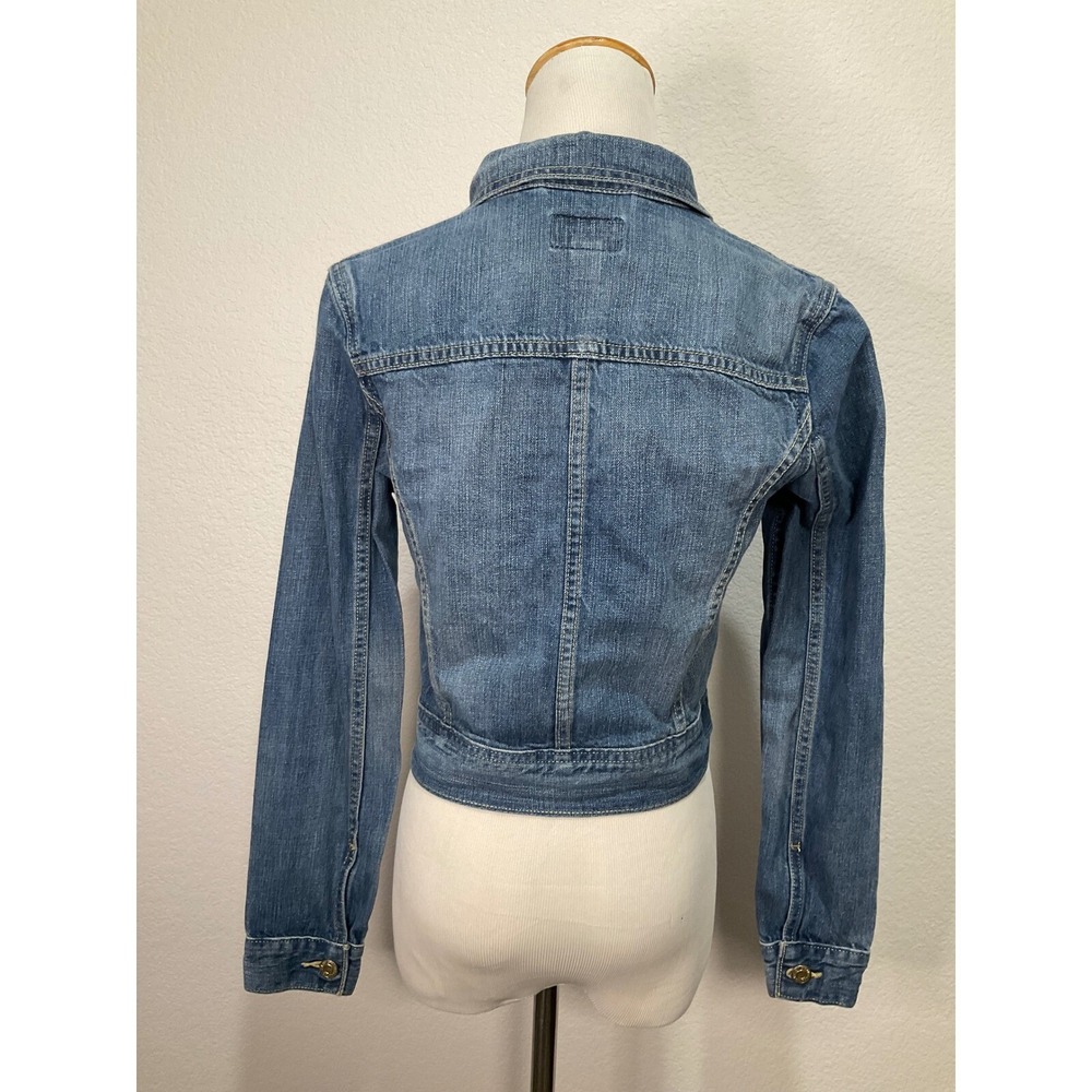Vintage Y2K Womens Levis Denim Jacket LVC Pocket Crop - Picture 2 of 6